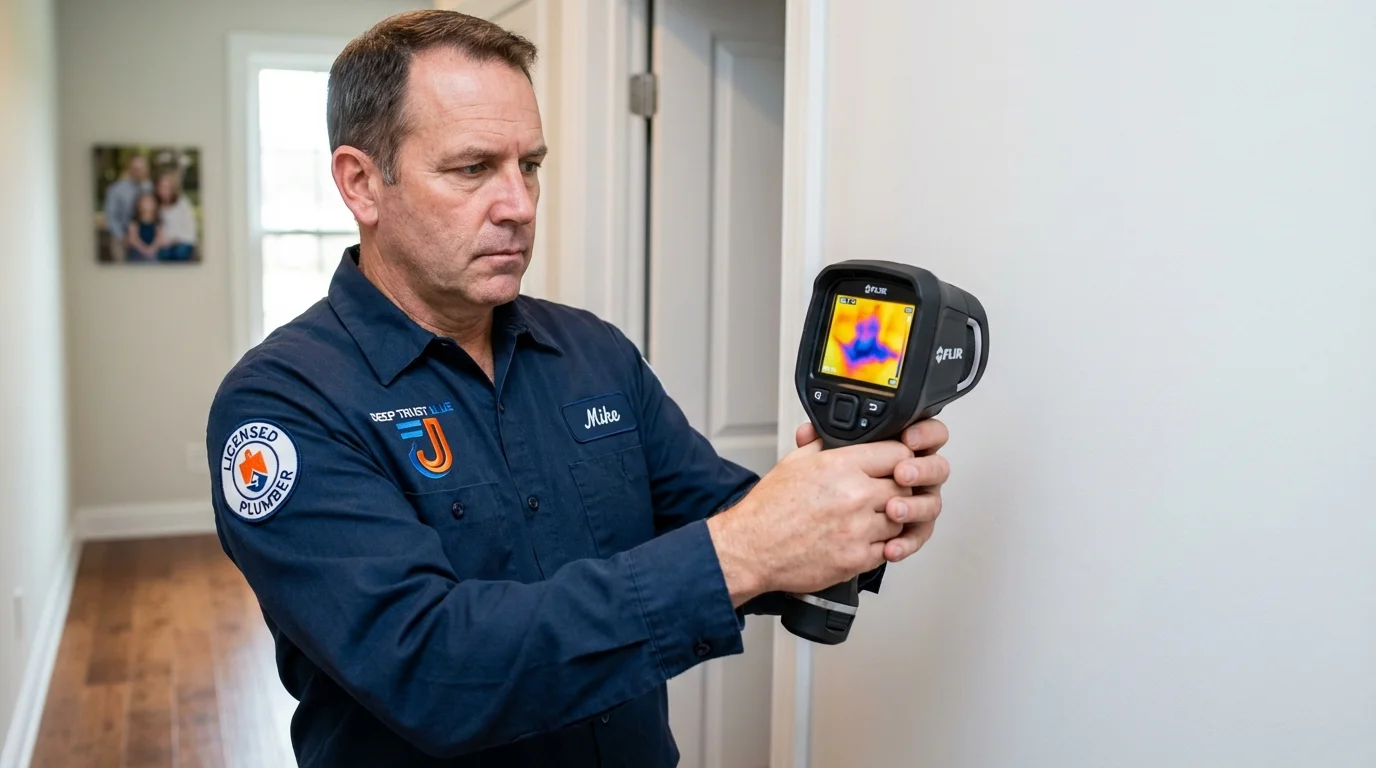 Thermal imaging leak detection by Johns Plumbing LLC in North Vernon